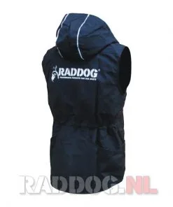 T01017-2 RADDOG trainingsvest zwart wit back