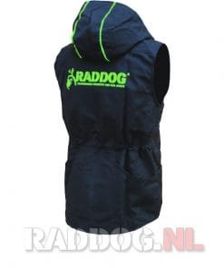 T01017NG-2 RADDOG trainingsvest zwart neon groen back