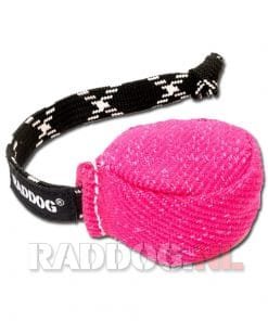 RADDOG nylcot Puck met koord 7cm 10 Puck Roze Nylcot