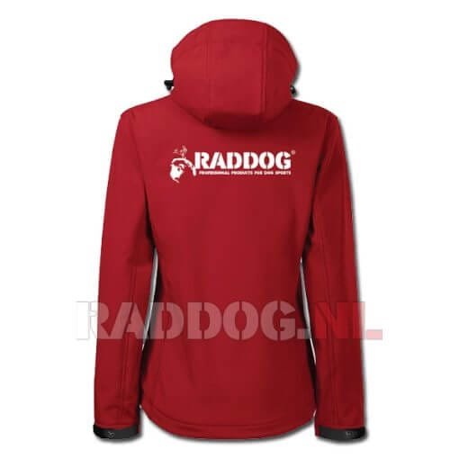 Softshell jas achter rood