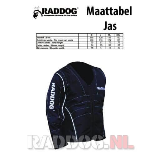 Maattabel helper jas