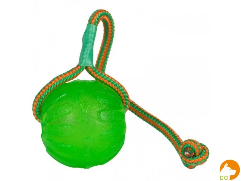 STARMARK medium-large Chew Ball met koord, 9 cm 2 Chew ball met koord
