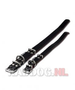 RADDOG leren halsband breed 5 band Breed en smal