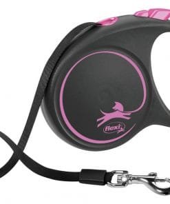 Flexi rollijn met band roze L