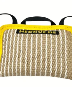 Jute bijtkussen met 3 handlussen