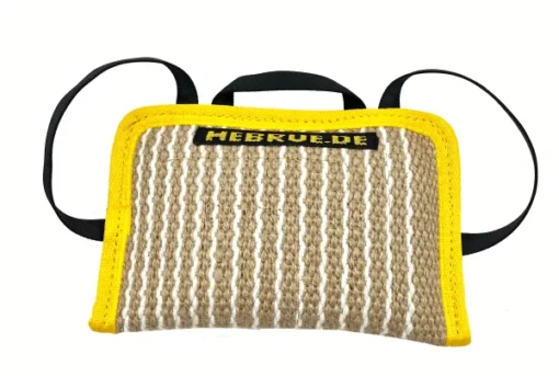 Jute bijtkussen met 3 handlussen