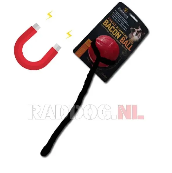 Chew ball bacon met koord en magneet 1 Chew ball bacon met koord en magneet